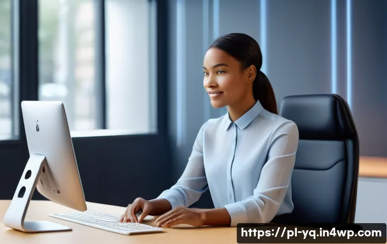 음성 데이터 분석을 통한 개선 사례 - **Prompt 1: Futuristic Customer Service Interaction**
    A wide shot of a diverse young woman, appr...